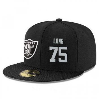 Oakland Raiders #75 Howie Long Snapback Cap NFL Player Black with Silver Number Stitched Hat