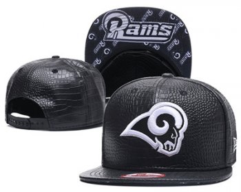 NFL Los Angeles Rams Team Logo Black Snapback Adjustable Hat GS