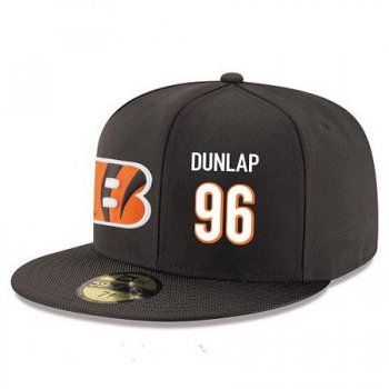 Cincinnati Bengals #96 Carlos Dunlap Snapback Cap NFL Player Black with White Number Stitched Hat