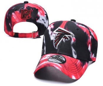 Falcons Team Logo Red Black Peaked Adjustable Fashion Hat YD