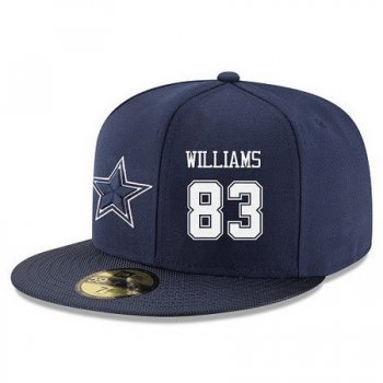 Dallas Cowboys #83 Terrance Williams Snapback Cap NFL Player Navy Blue with White Number Stitched Hat