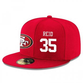 San Francisco 49ers #35 Eric Reid Snapback Cap NFL Player Red with White Number Stitched Hat