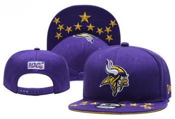 Vikings Team Logo Purple Adjustable Hat YD