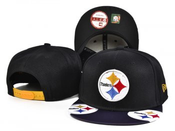 Steelers Team Logo Black Adjustable Hat SF