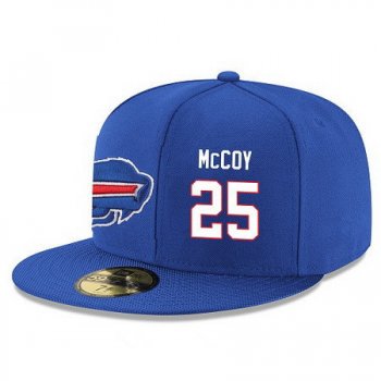 Buffalo Bills #25 LeSean McCoy Snapback Cap NFL Player Royal Blue with White Number Stitched Hat