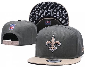 Saints Team Logo Gray Cream Adjustable Hat TX