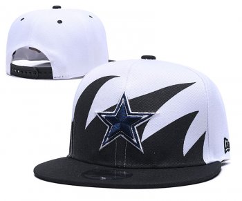 Cowboys Team Logo Black White Adjustable Hat