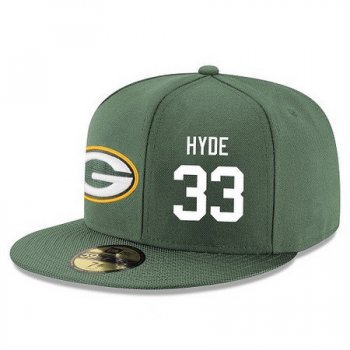 Green Bay Packers #33 Micah Hyde Snapback Cap NFL Player Green with White Number Stitched Hat