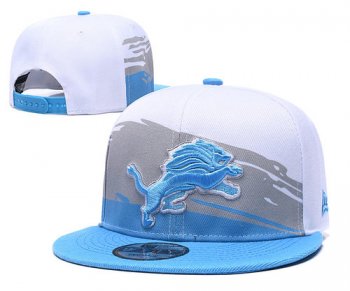 Lions Team Logo White Blue Adjustable Hat GS