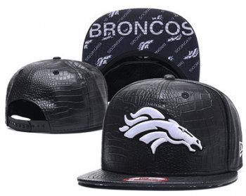 NFL Denver Broncos Team Logo Black Snapback Adjustable Hat G65