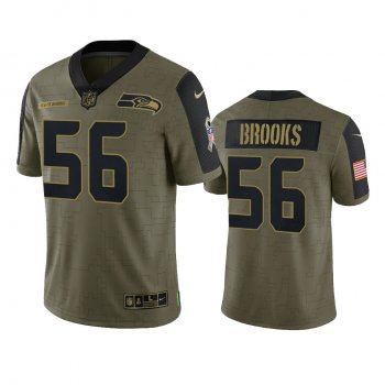 Seattle Seahawks Jordyn Brooks Olive 2021 Salute To Service Limited Jersey