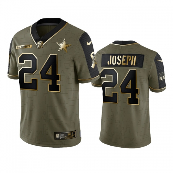 Dallas Cowboys Kelvin Joseph Olive Gold 2021 Salute To Service Limited Jersey