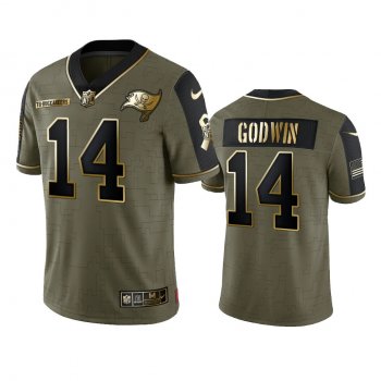 Tampa Bay Buccaneers Chris Godwin Olive Gold 2021 Salute To Service Limited Jersey