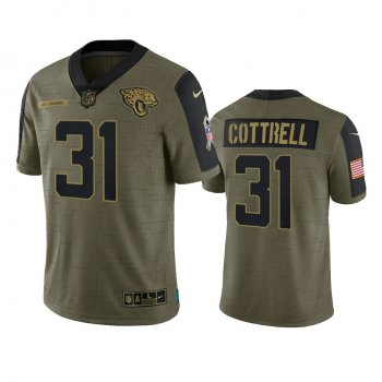 Jacksonville Jaguars Nathan Cottrell Olive 2021 Salute To Service Limited Jersey