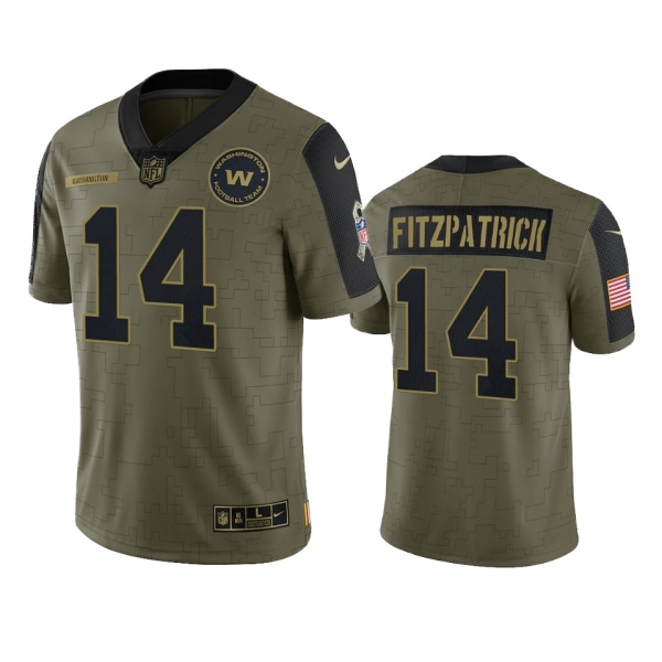 Washington Football Team Ryan Fitzpatrick Olive 2021 Salute To Service Limited Jersey