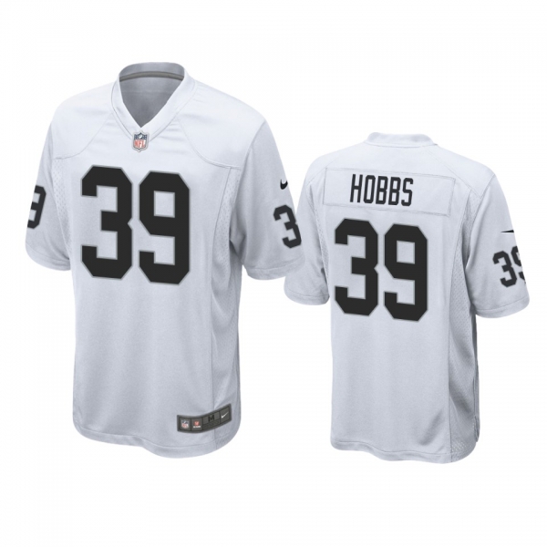 Las Vegas Raiders Nate Hobbs White Game Jersey