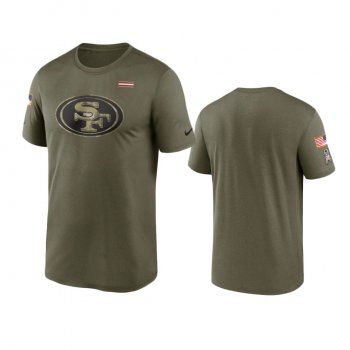 San Francisco 49ers Olive 2021 Salute To Service Legend Performance T-Shirt