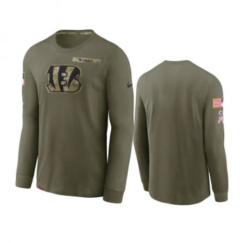 Cincinnati Bengals Olive 2021 Salute To Service Performance Long Sleeve T-Shirt