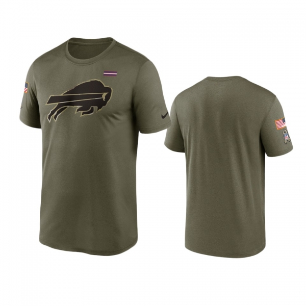 Buffalo Bills Olive 2021 Salute To Service Legend Performance T-Shirt