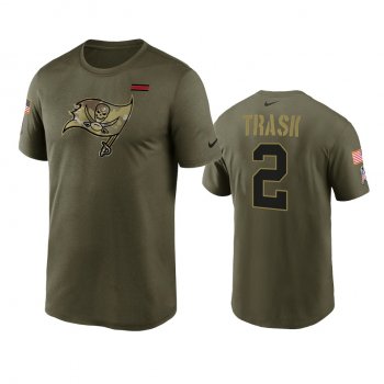 Tampa Bay Buccaneers Kyle Trask Olive 2021 Salute To Service T-Shirt