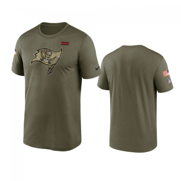 Tampa Bay Buccaneers Olive 2021 Salute To Service Legend Performance T-Shirt