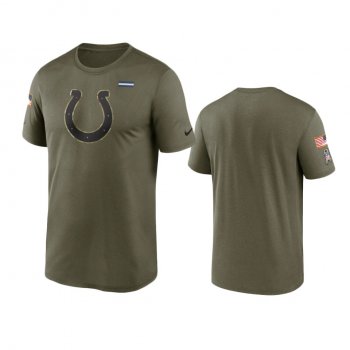 Indianapolis Colts Olive 2021 Salute To Service Legend Performance T-Shirt