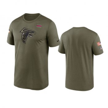 Atlanta Falcons Olive 2021 Salute To Service Legend Performance T-Shirt