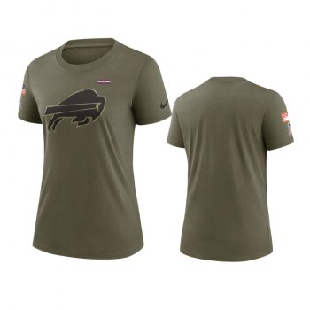 Women's Buffalo Bills Olive 2021 Salute To Service T-Shirt