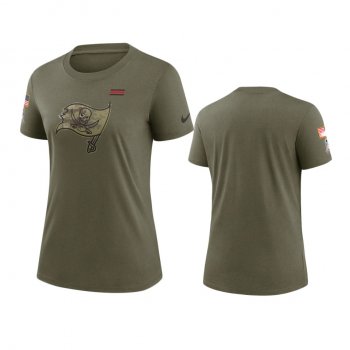 Women's Tampa Bay Buccaneers Olive 2021 Salute To Service T-Shirt