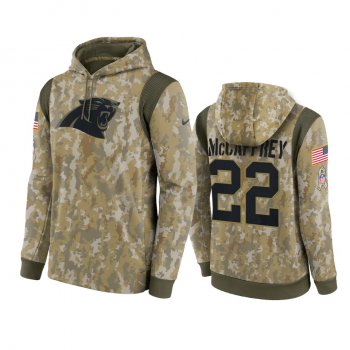 Carolina Panthers Christian McCaffrey Camo 2021 Salute To Service Therma Hoodie