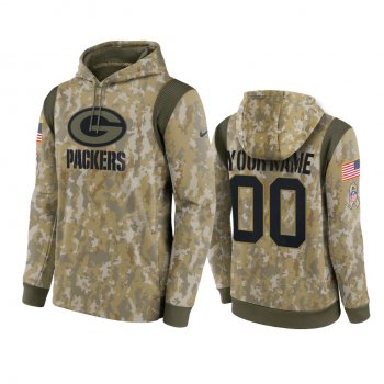 Green Bay Packers Custom Camo 2021 Salute To Service Therma Hoodie