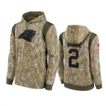 Carolina Panthers D.J. Moore Camo 2021 Salute To Service Therma Hoodie