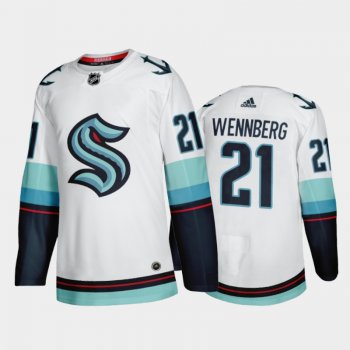 Seattle Kraken Alexander Wennberg #21 Away 2021-22 Authentic Jersey White