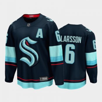 Seattle Kraken #6 Adam Larsson Home Navy 2021-22 32nd Club Jersey