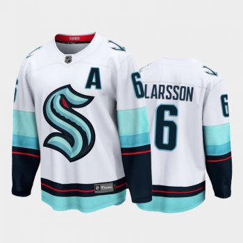 Seattle Kraken #6 Adam Larsson Away White 2021-22 32nd Club Jersey