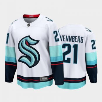 Seattle Kraken #21 Alexander Wennberg Away White 2021-22 32nd Club Jersey