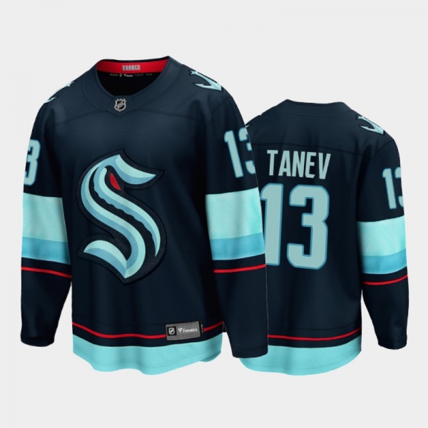 Seattle Kraken #13 Brandon Tanev Home Navy 2021-22 32nd Club Jersey