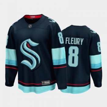 Seattle Kraken #8 Cale Fleury Home Navy 2021-22 32nd Club Jersey