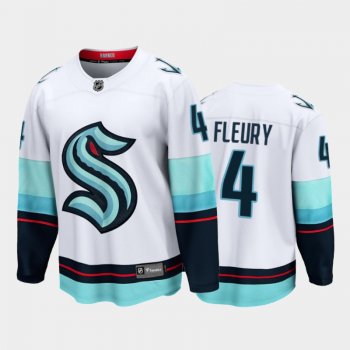 Seattle Kraken #4 Haydn Fleury Away White 2021-22 32nd Club Jersey