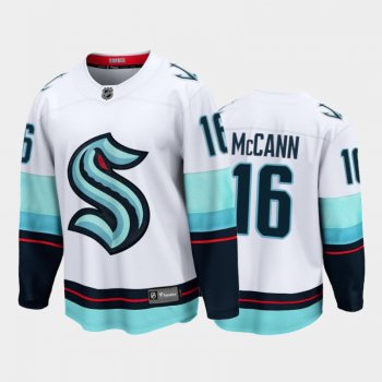 Seattle Kraken #16 Jared McCann Away White 2021-22 32nd Club Jersey