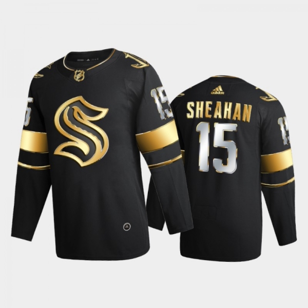 Seattle Kraken Riley Sheahan #15 Authentic Golden Edition Black Jersey