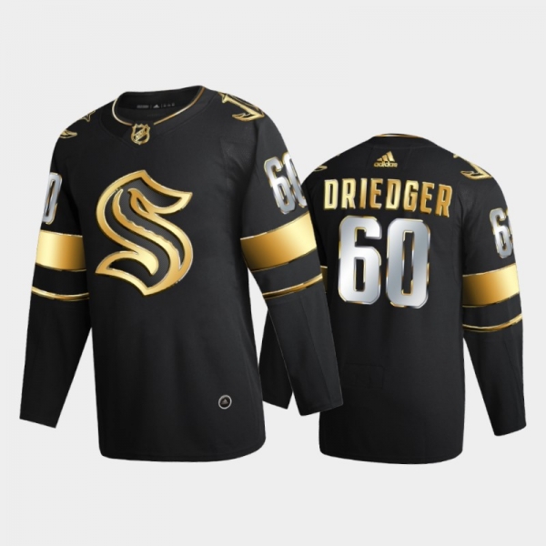 Seattle Kraken Chris Driedger #60 Golden Edition 2021-22 Authentic Jersey Black