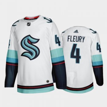 Seattle Kraken Haydn Fleury #4 Away 2021-22 Authentic Jersey White