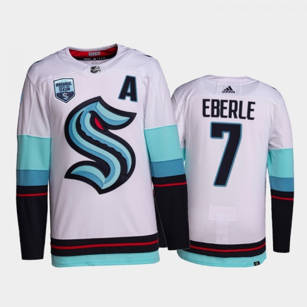 Seattle Kraken Jordan Eberle #7 Away 2021-22 Authentic Jersey White