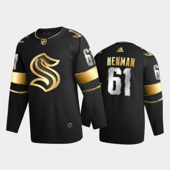 Seattle Kraken Luke Henman #61 Golden Edition 2021-22 Authentic Jersey Black