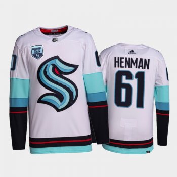 Seattle Kraken Luke Henman #61 Away 2021-22 Authentic Jersey White