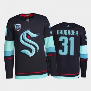 Seattle Kraken Philipp Grubauer #31 Home 2021-22 Authentic Jersey Navy