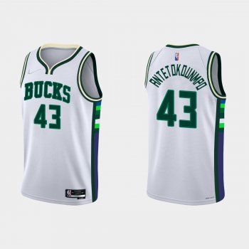 Milwaukee Bucks #54 Sandro Mamukelashvili 2021-22 NBA 75th Anniversary City White Jersey