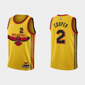 Atlanta Hawks #2 Sharife Cooper 2021-22 NBA 75th Anniversary City Gold Jersey