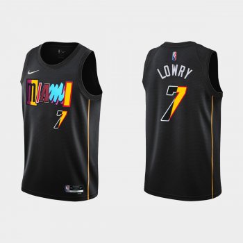 Miami Heat #7 Kyle Lowry 2021-22 NBA 75th Anniversary City Black Jersey